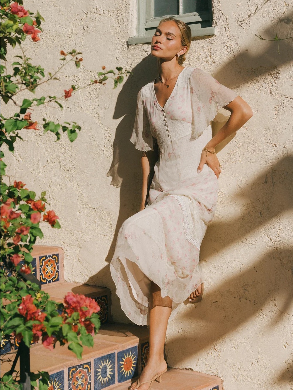 NWT Bohme Nicole Floral Maxi Dress Small